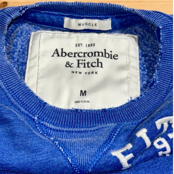 Abercrombie & Fitch Other - Abercrombie & Fitch Rowing Graphic Sweatshirt Muscle Fit Blue Size M